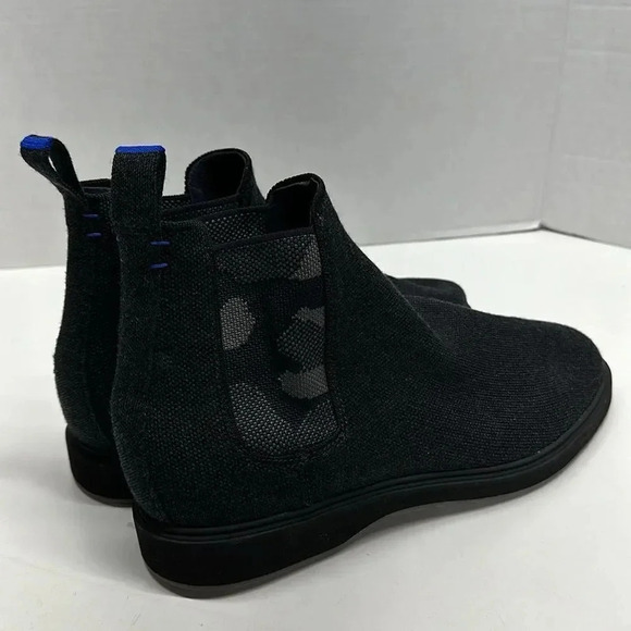Rothys The Merino Chelsea Boots Camouflage Camo Black Gray New Mens Size 12.5